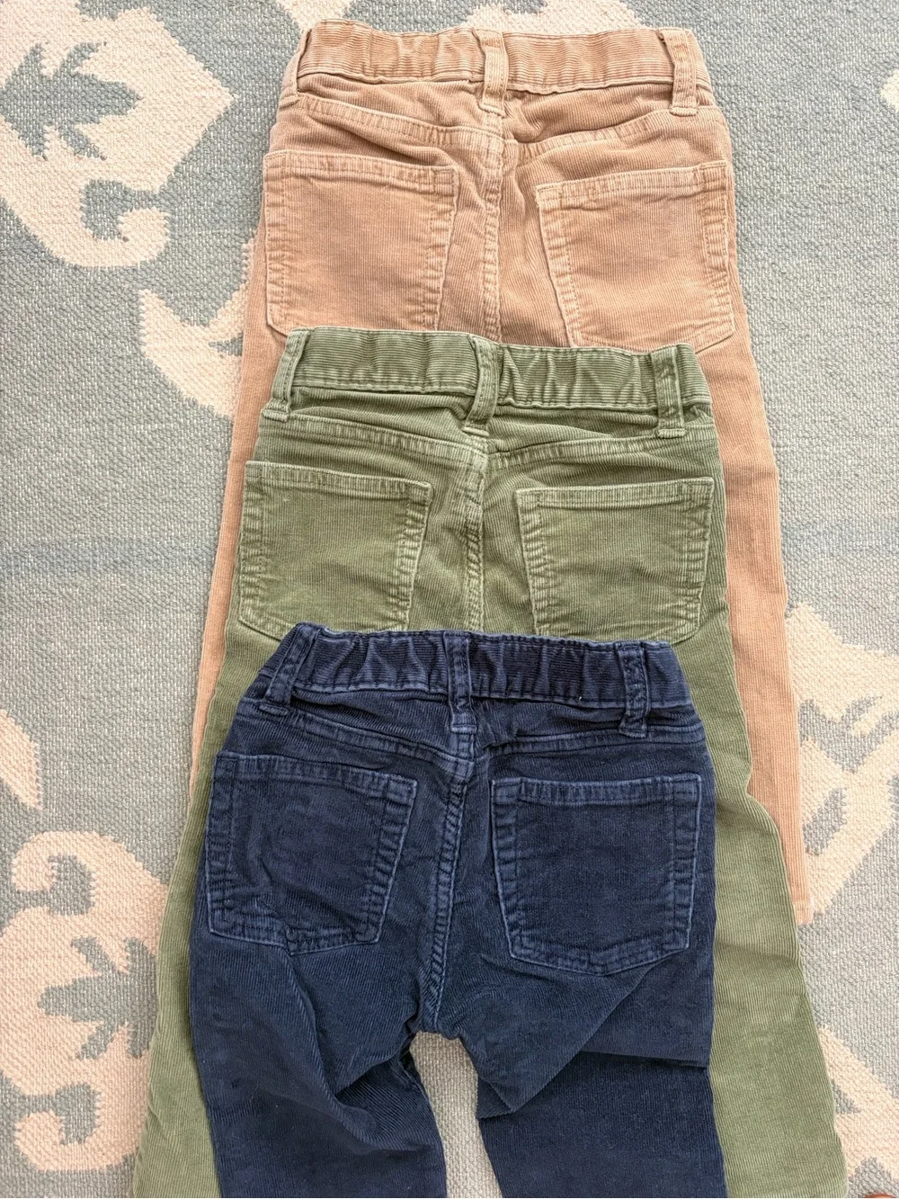 Boys Crewcuts Corduroy Pants Trio - Olive, Tan, Navy